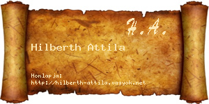 Hilberth Attila névjegykártya